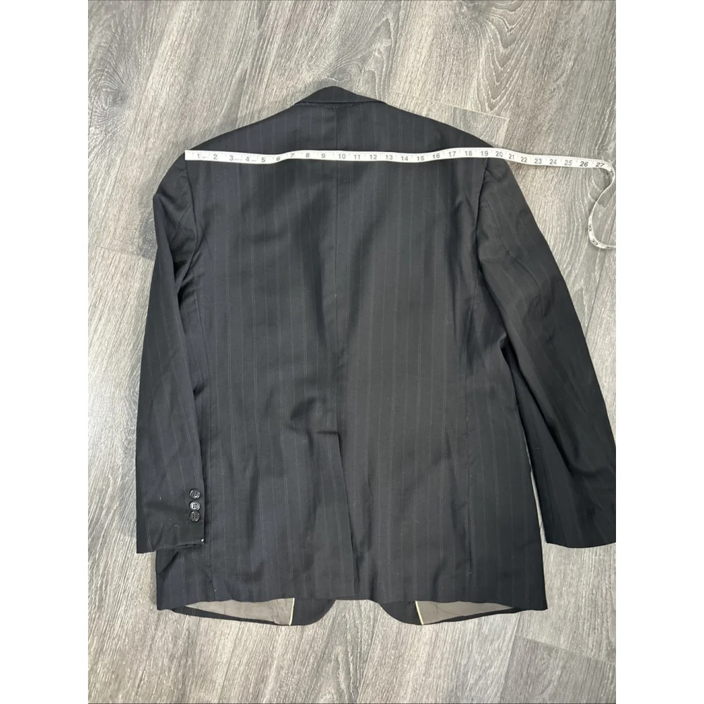 Botany 500 42R? Black W/ Pin Stripes 2 Button Single Vent Suit No Size Tags See